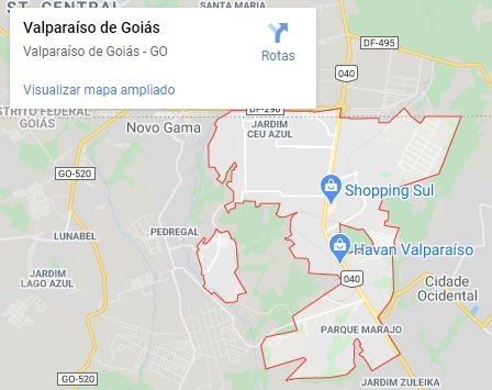 mapa valparaiso de goias