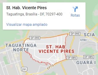 mapa vicente pires df